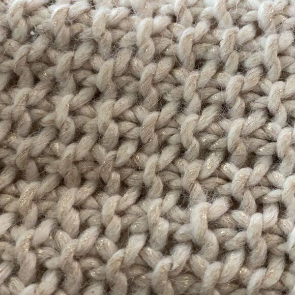 Soft Surroundings | Wool Blend Cowl Neck Short Sleeve Glitter Knit Sweater | S - Picture 4 of 5